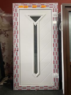 SOFt vchodové plastové dveře,zadní vchod Victoria,bílé, 110x210